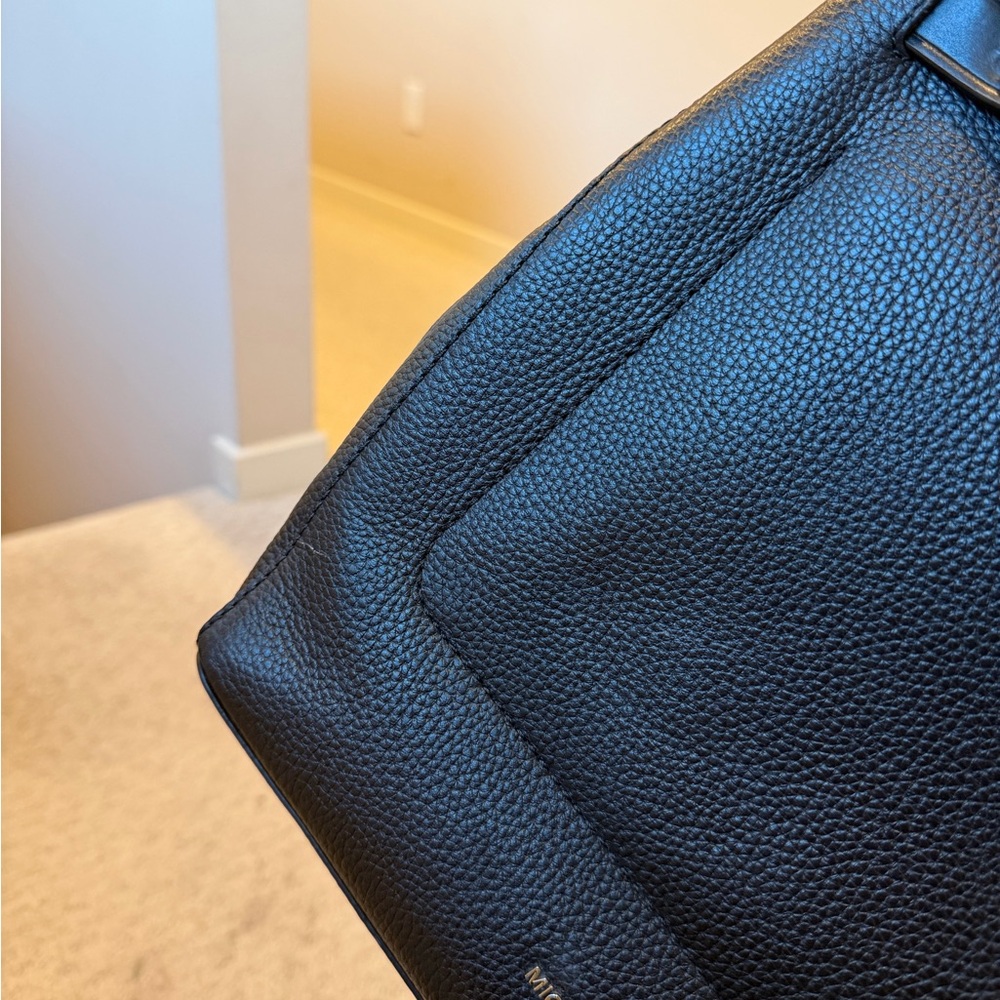 Michael Kors Addison Medium Pebbled Leather Bucket Bag - handle and strap - Picture 7 of 10